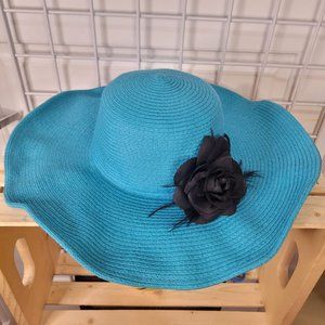 Magid Wide Brim Sun Hat Bright Turquoise